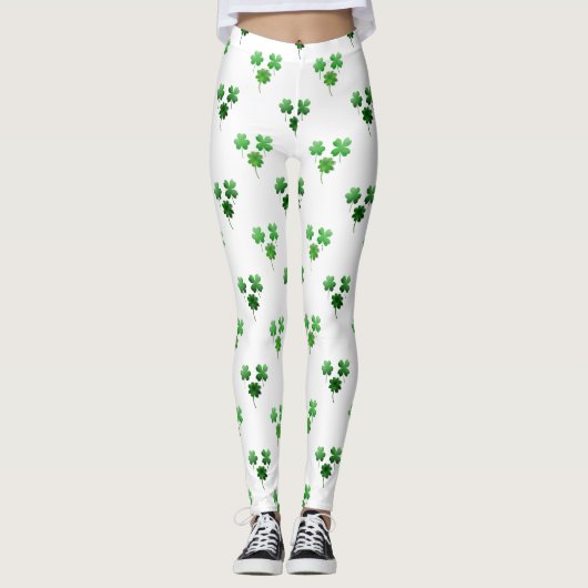 Shamrock St Patrick's Day Leggings (Voorkant)