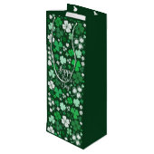 Shamrock St. Patrick's Day Medium Gift Bag Wijn Cadeautas (Achterkant Gekanteld)