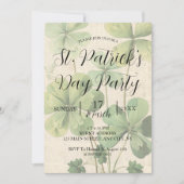 Shamrock St Patrick's Day Party Invitation (Devant)