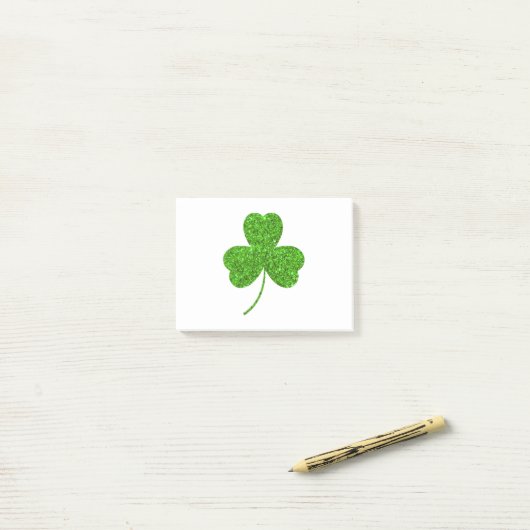Shamrock St. Patrick's Day Post-it® Notes (Op bureau)