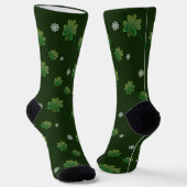 Shamrock St. Patrick's Day Sokken (Gebogen)