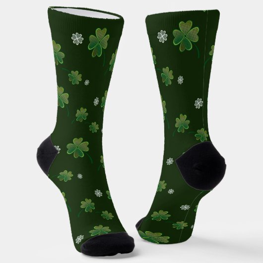 Shamrock St. Patrick's Day Sokken (Gebogen)