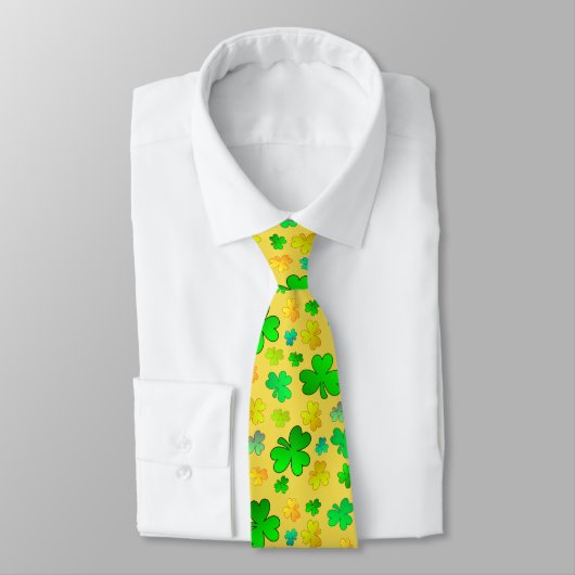 Shamrock St. Patrick's Day Stropdas (Gebonden)