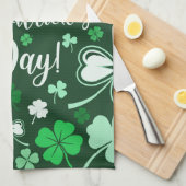 Shamrock St. Patrick's Day Theedoek (Quarter Fold)