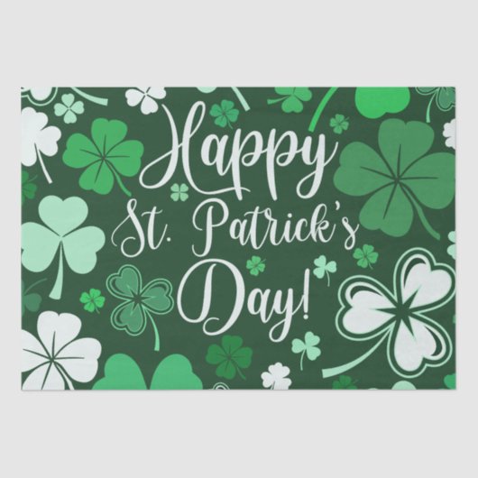 Shamrock St. Patrick's Day Tissuepapier (Voorkant)