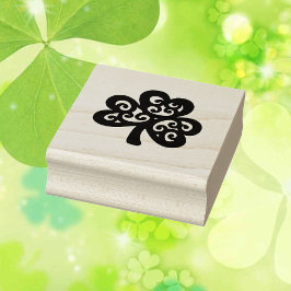 Shamrock St. Patrick's Day Wood Block Rubberstempel