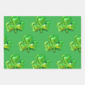 Shamrock St Patrick's Day Wrapping Paper Sheets (Voorkant 3)