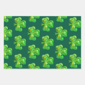 Shamrock St Patrick's Day Wrapping Paper Sheets (Voorkant)