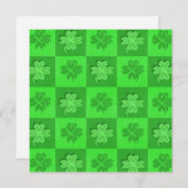 Shamrock St Patrick's Designer Square Note-Kaart Feestdagenkaart (Voorkant / Achterkant)