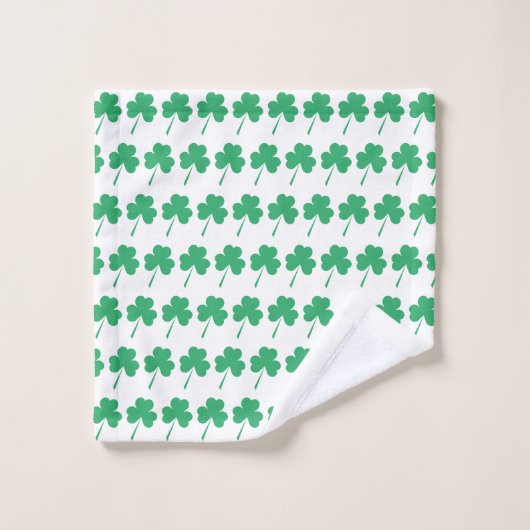 SHAMROCK St Patrick's Gepersonaliseerde Schrift GR Bad Handdoek (Wasdoekje)