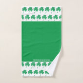 SHAMROCK St Patrick's Personnalisé Scripture GREEN (Serviette à main)