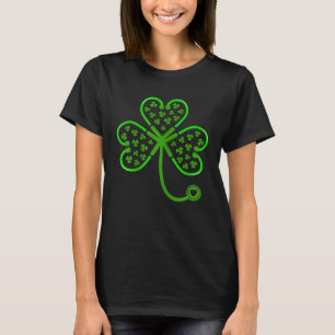 Shamrock Stethoscoop Saint Patricks Dag Verpleegst T-shirt
