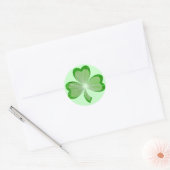 Shamrock sticker rond groen (Envelop)