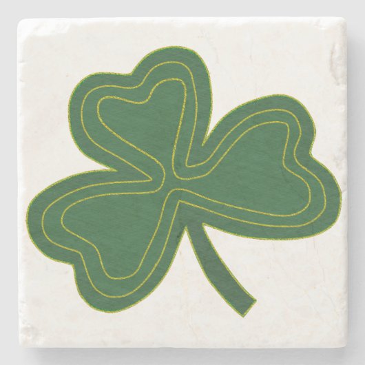 Shamrock Stone Onderzetter (Voorkant)