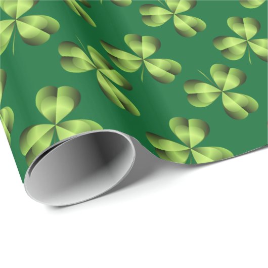 Shamrock Three Leaf Clover Graphic Cadeaupapier (Rol Hoek)