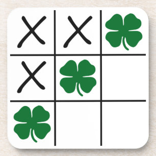 Shamrock Tic Tac Toe Drankjes Onderzetter