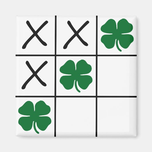 Shamrock Tic Tac Toe Magneet (Voorkant)