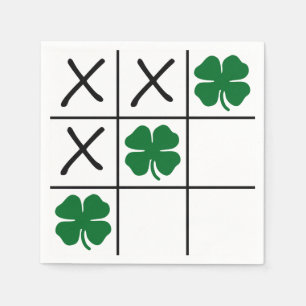 Shamrock Tic Tac Toe Servetten
