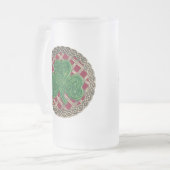 Shamrock, treillis Et Noeuds Celtiques Sur Mug Rou (Devant gauche)