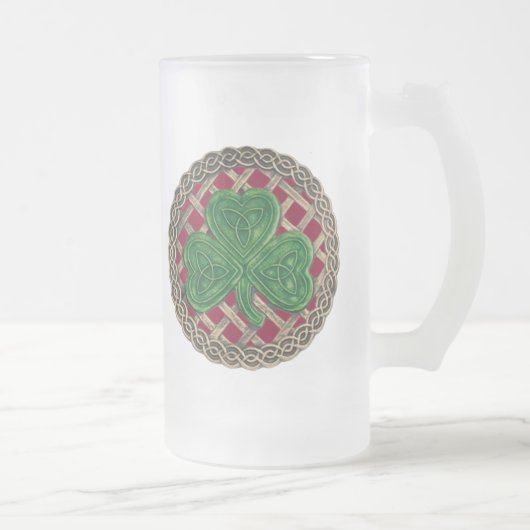 Shamrock, treillis Et Noeuds Celtiques Sur Mug Rou (Droit)