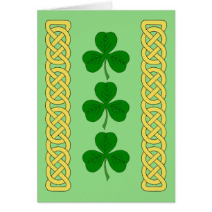 Shamrock Trio en Knotwork Bands Card