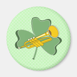 Shamrock trompet magneet