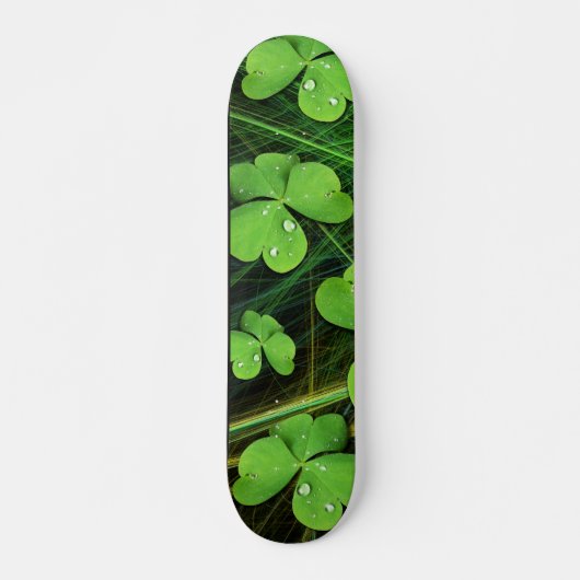 Shamrock vert Clover St Patrick's Day Skateboard (Devant)