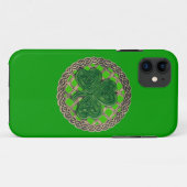 Shamrock vert et noeuds celtiques iPhone 5G Coque (Dos (Horizontal))