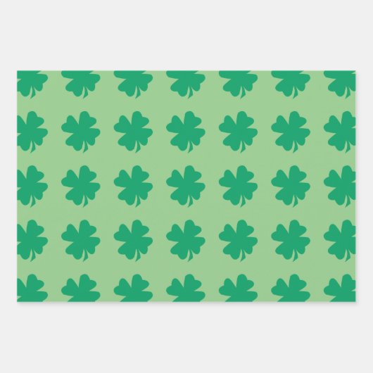 Shamrock vert feuille Motif St Patrick's Day 2024 (Devant)