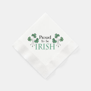 Shamrock vert fier d'être des serviettes en papier
