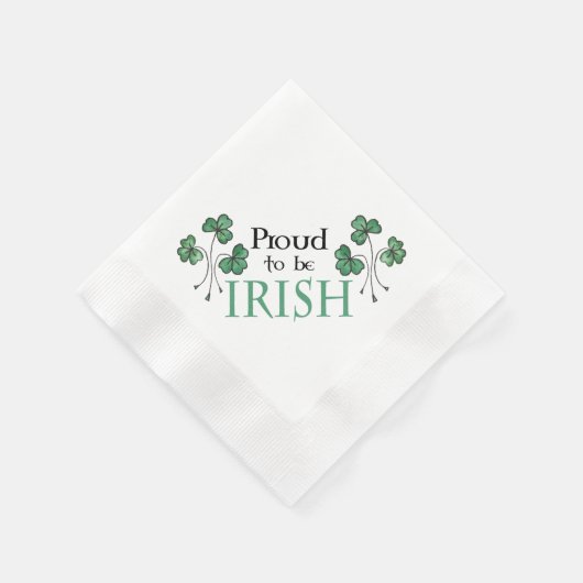 Shamrock vert fier d'être des serviettes en papier (Coin)