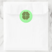 Shamrock vert foncé, autocollants à quatre feuille (Sac)