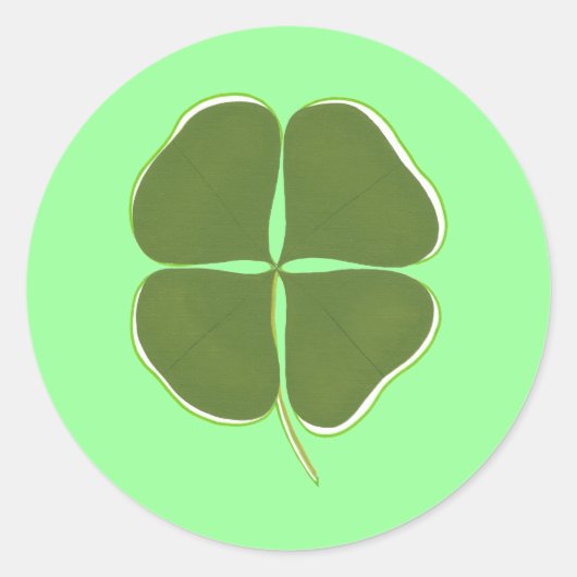 Shamrock vert foncé, autocollants à quatre feuille (Devant)