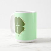 Shamrock vert foncé, quatre tasses de trèfle à feu (Devant gauche)