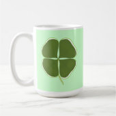 Shamrock vert foncé, quatre tasses de trèfle à feu (Gauche)