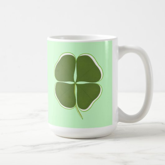 Shamrock vert foncé, quatre tasses de trèfle à feu (Droite)