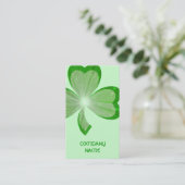 Shamrock Vert grand carte de visite (Debout devant)