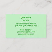 Shamrock Vert grand carte de visite (Dos)