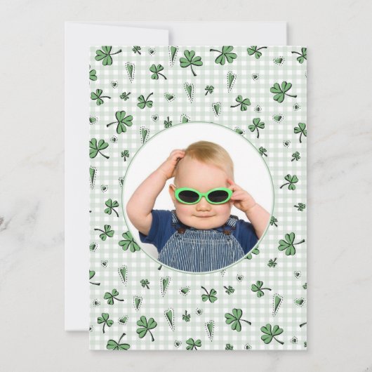 Shamrock Vert - Invitation photo (Dos)