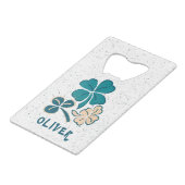 Shamrock vert irlandais Clover personnalisé (Devant Angle)