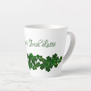 Shamrock vert Latté Mug irlandais personnalisé