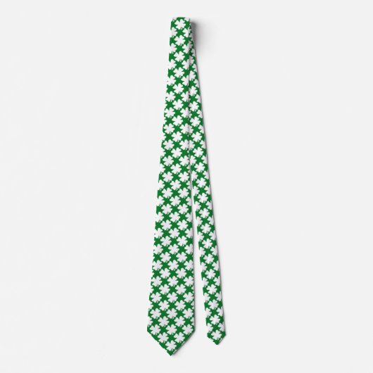 Shamrock vert mignon motif vert irlandais Cravate  (Devant)