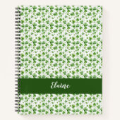 Shamrock vert personnalisé Carnet spirale cadeau i (Devant)