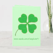 Shamrock vert, points or faire-part de mariage car (Dos)
