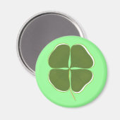 Shamrock vert, quatre magnets de trèfle (Recto/Verso)