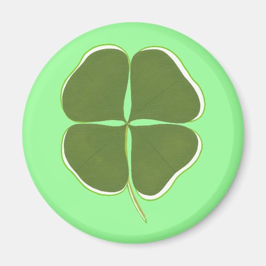 Shamrock vert, quatre magnets de trèfle (Devant)