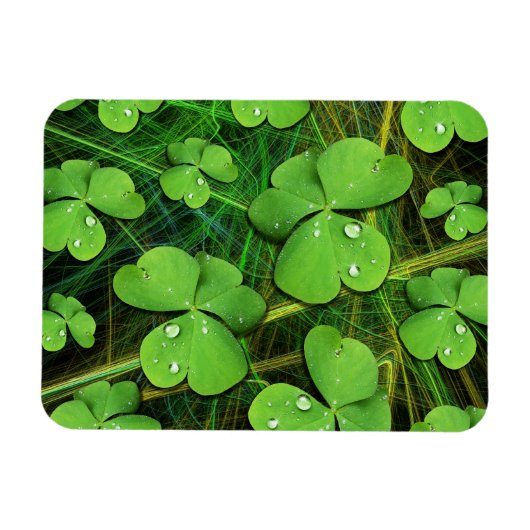 Shamrock vert Saint Patrick's Day Flexi Magnet (Horizontal)