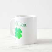 Shamrock vert St. Patricks Day 4Sean (nom) Mug (Devant gauche)
