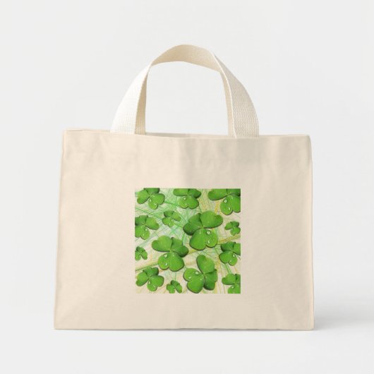 Shamrock vert St Patrick's Day Minuscule Sac fourr (Devant)