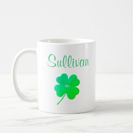 Shamrock vert St. Patricks Day Mug irlandais (Gauche)
